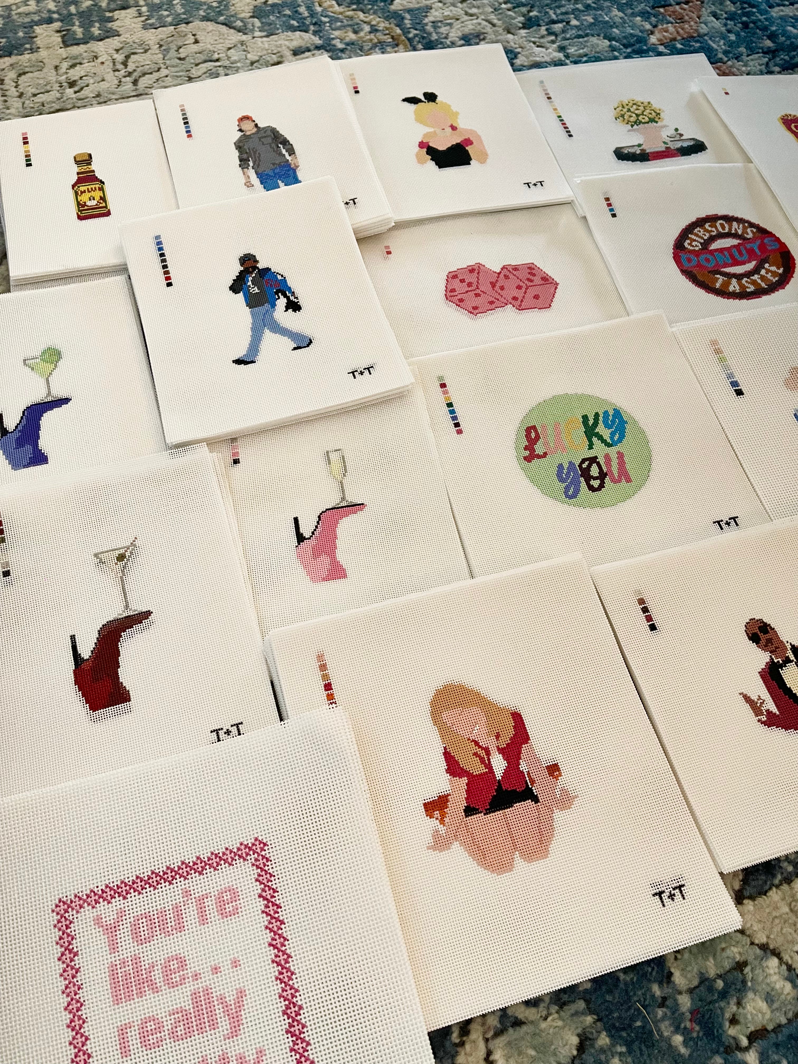 Hand Painted Canvases – Threaded & Tipsy