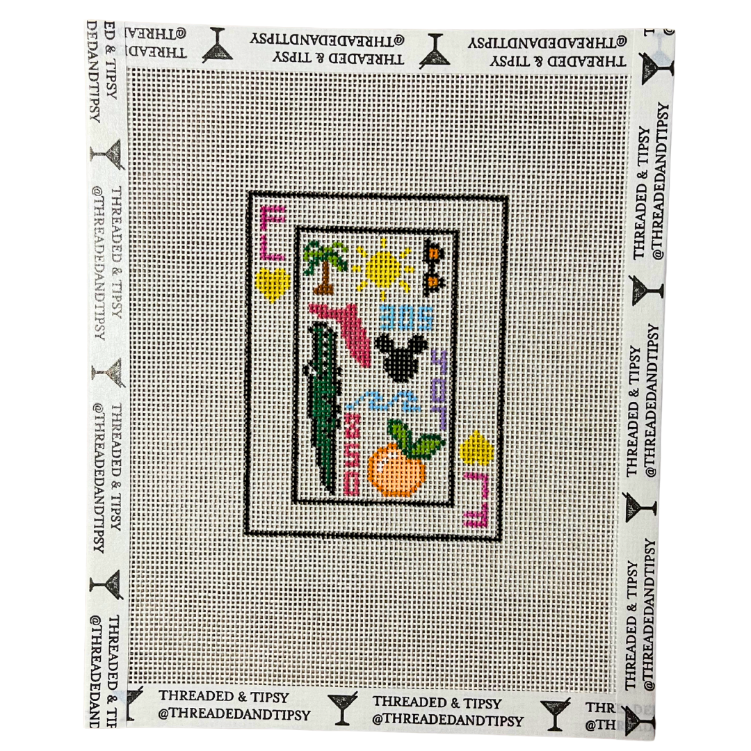Pre-Order: Florida Playing Card Needlepoint Canvas