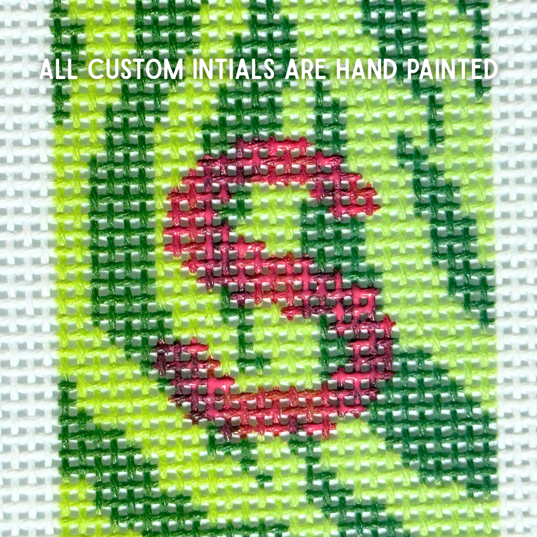 Green Zebra Key Fob Needlepoint Canvas