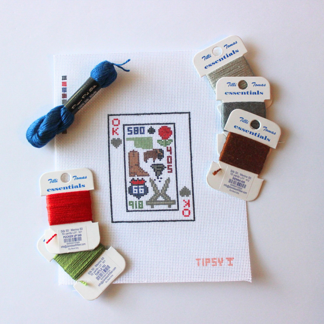Pre-Order: OK Playing Card Needlepoint Canvas