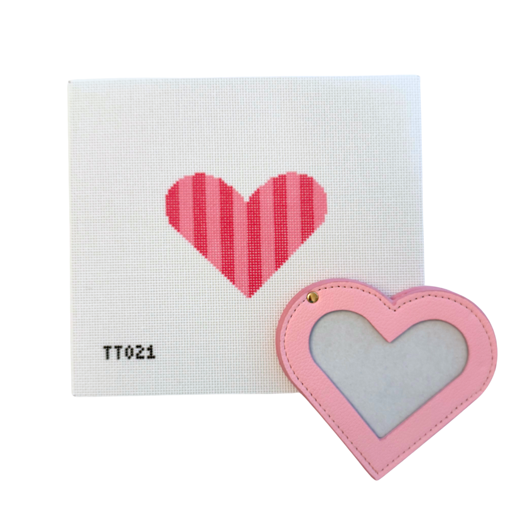 Stripe Heart Needlepoint Canvas