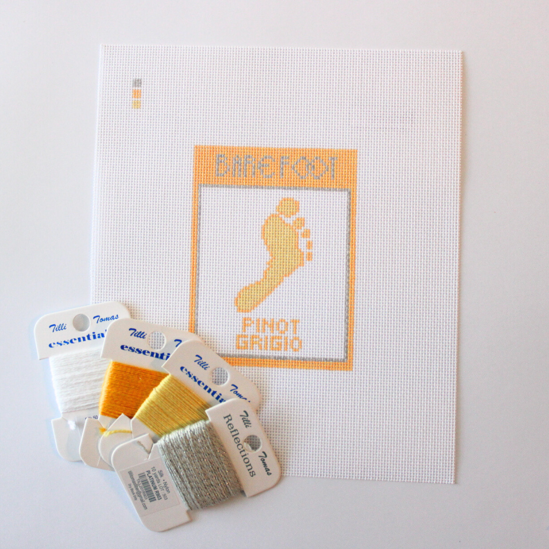 Pinot Grigio Label Needlepoint Canvas