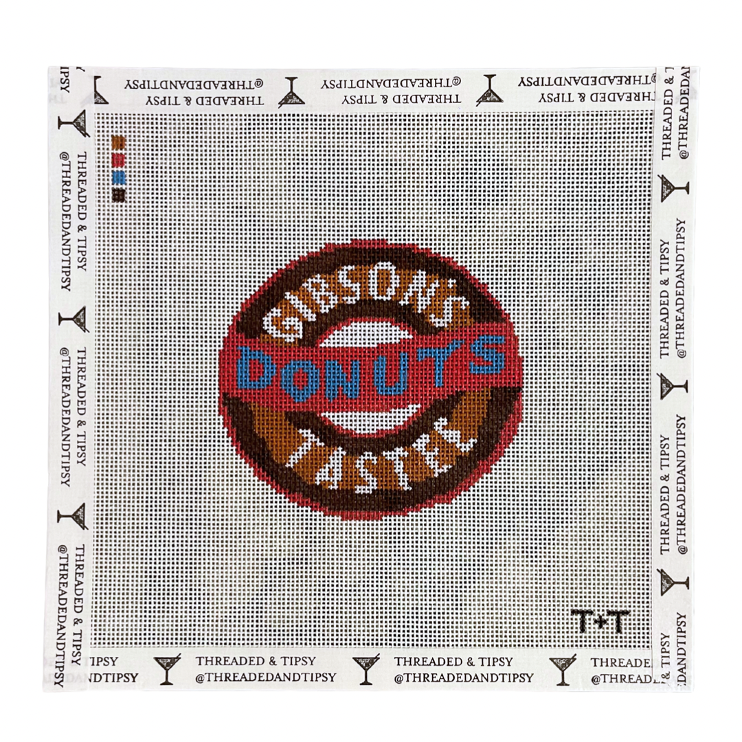 Famous Memphis Donuts Needlepoint Canvas