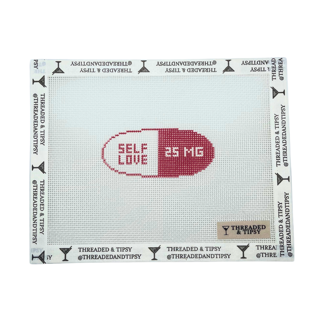 Self Love Happy Pill Printed Canvas