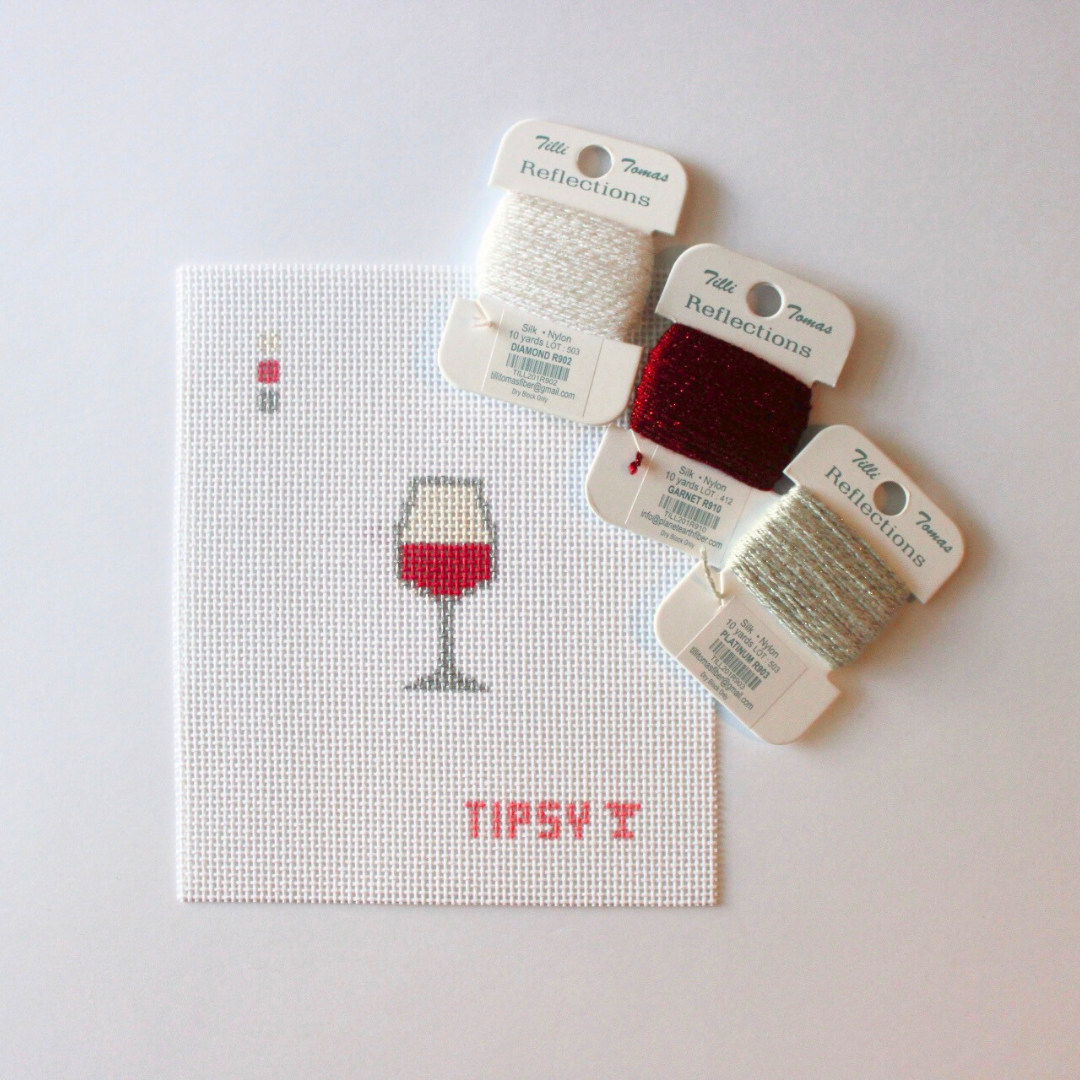 Mini Merlot Needlepoint Canvas