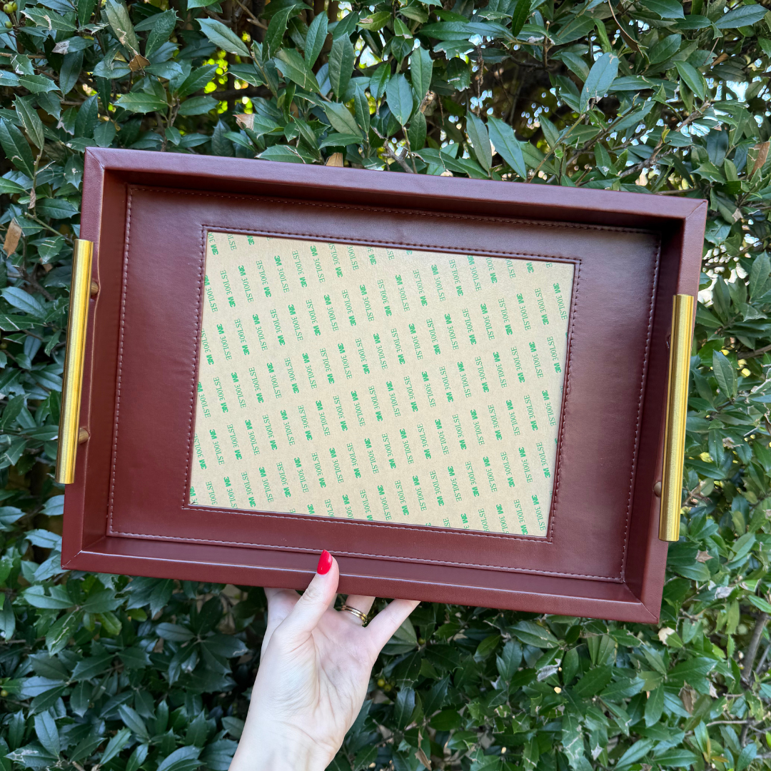 Rectangle Self-Finishing Leather Tray