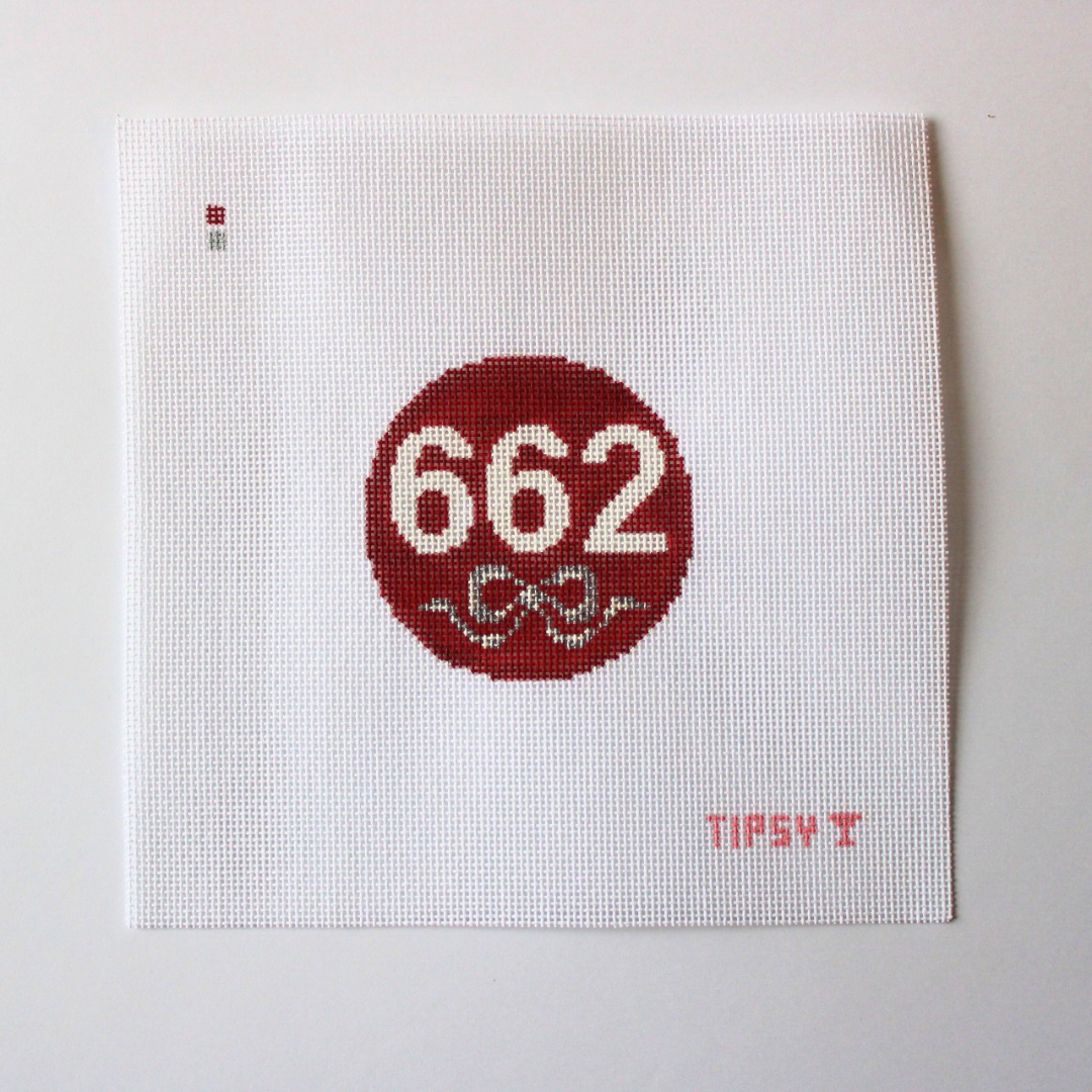 662 Ornament (MS State Colors) Needlepoint Canvas