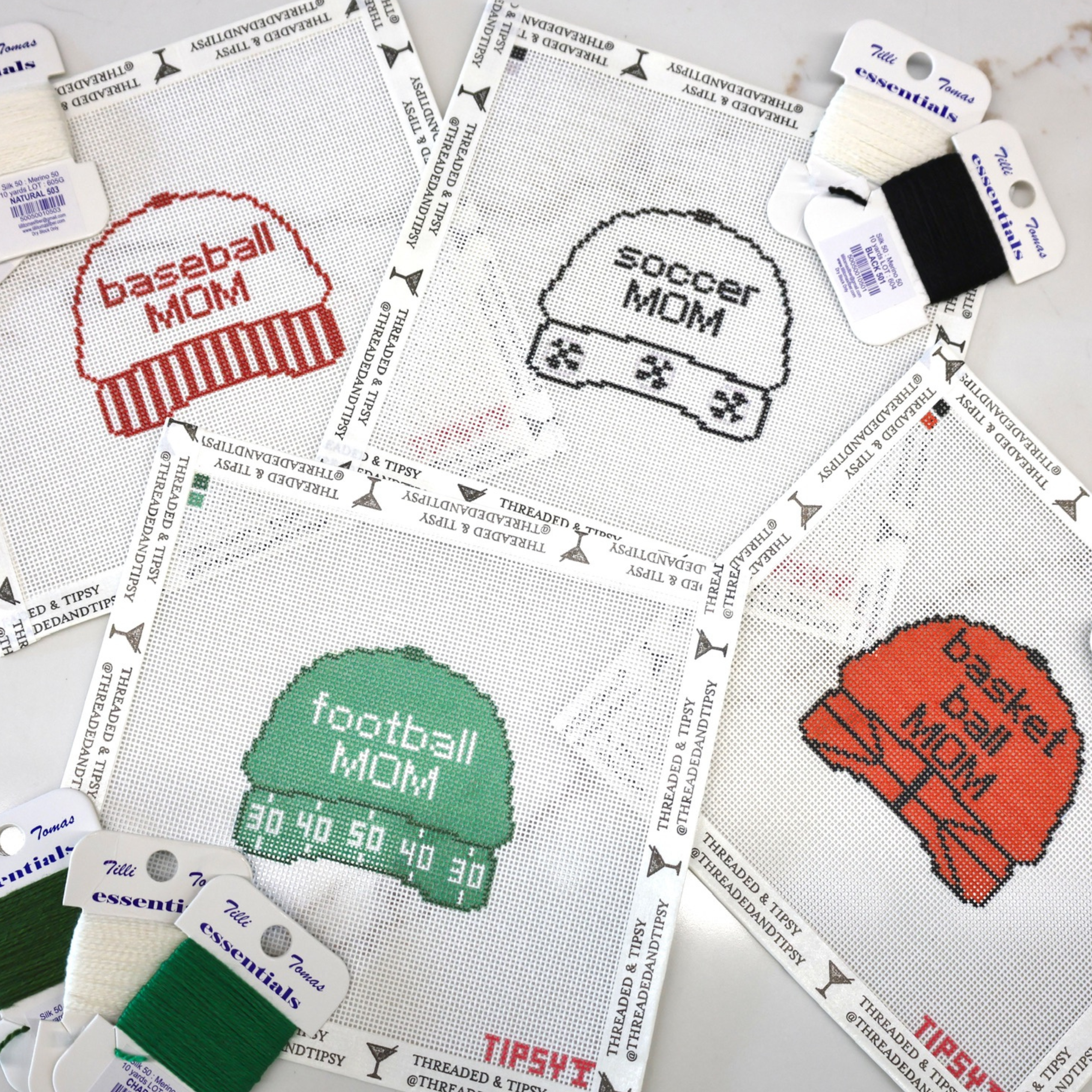 Basketball Mom Needlepoint Canvas