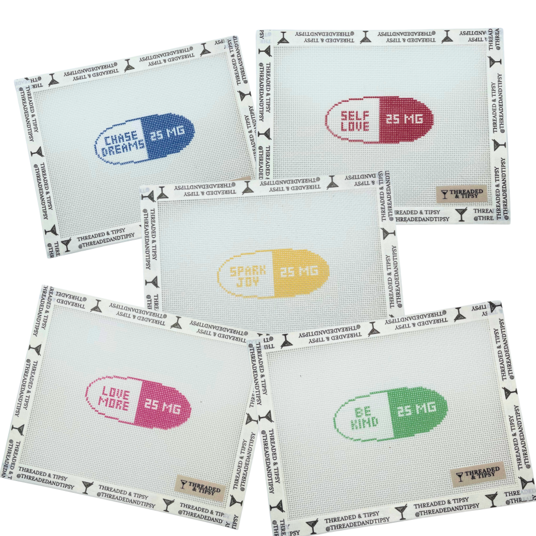 Self Love Happy Pill Printed Canvas