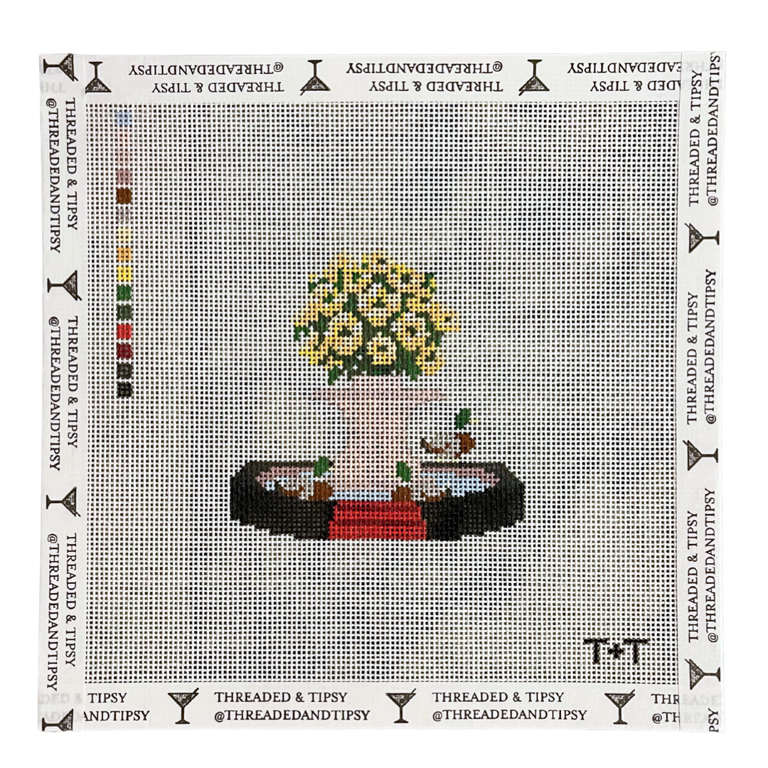 Duck Fountain Needlepoint Canvas