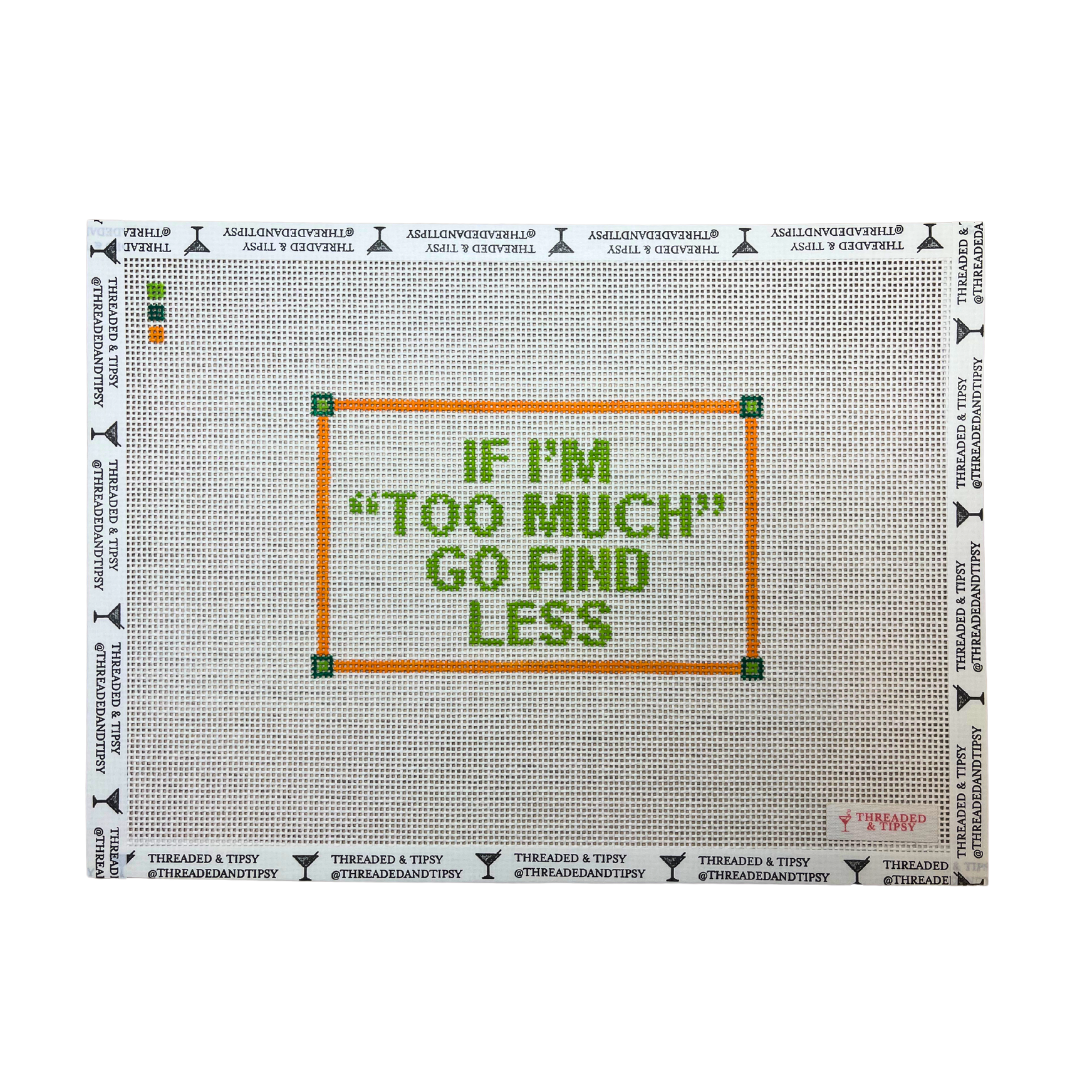 Go Find Less Needlepoint Canvas