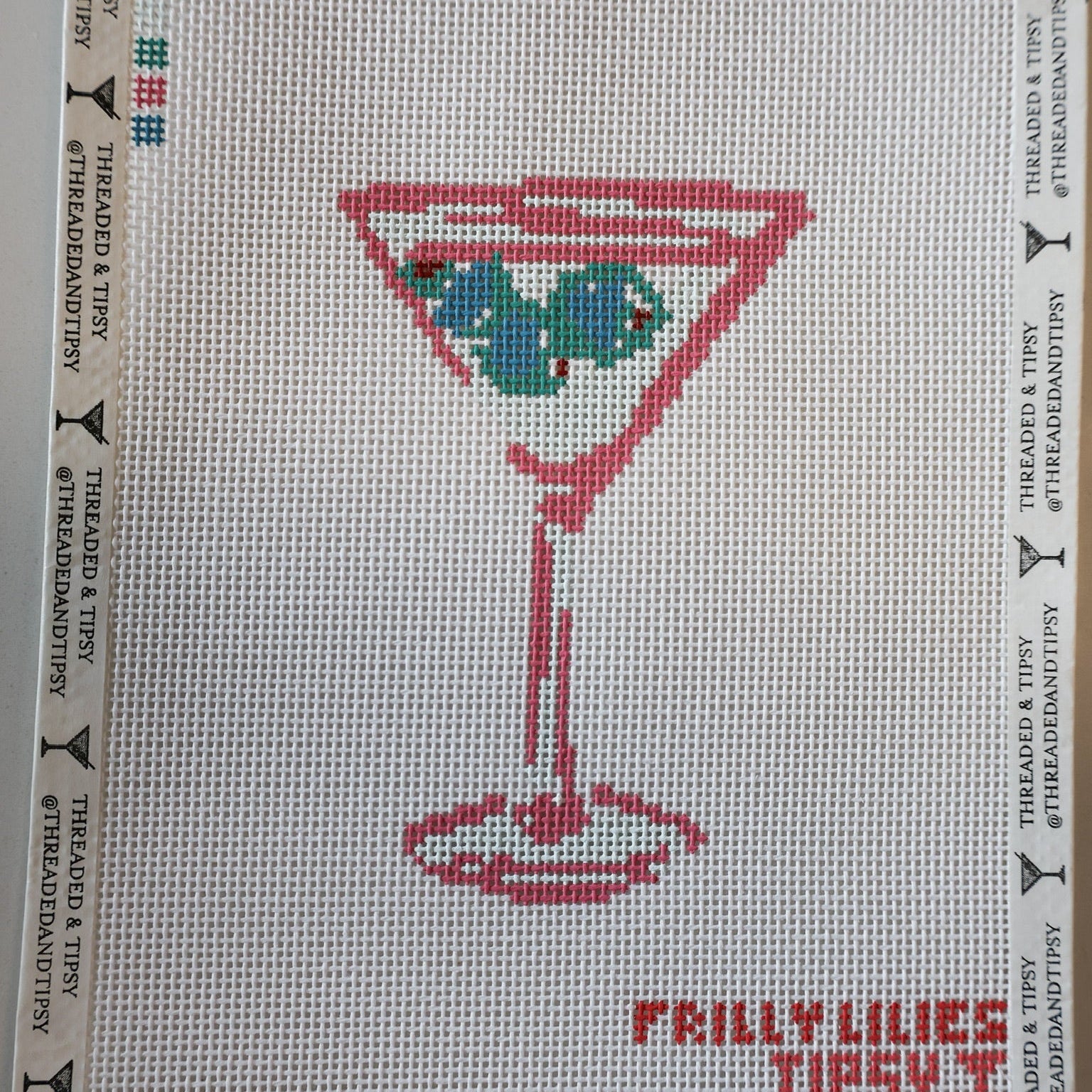 Frilly Lillies 13 Mesh Martini Needlepoint Canvas