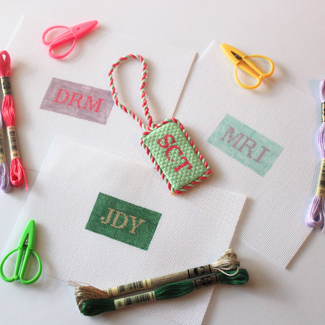 Custom Bag Charm Needlepoint Canvas Kit