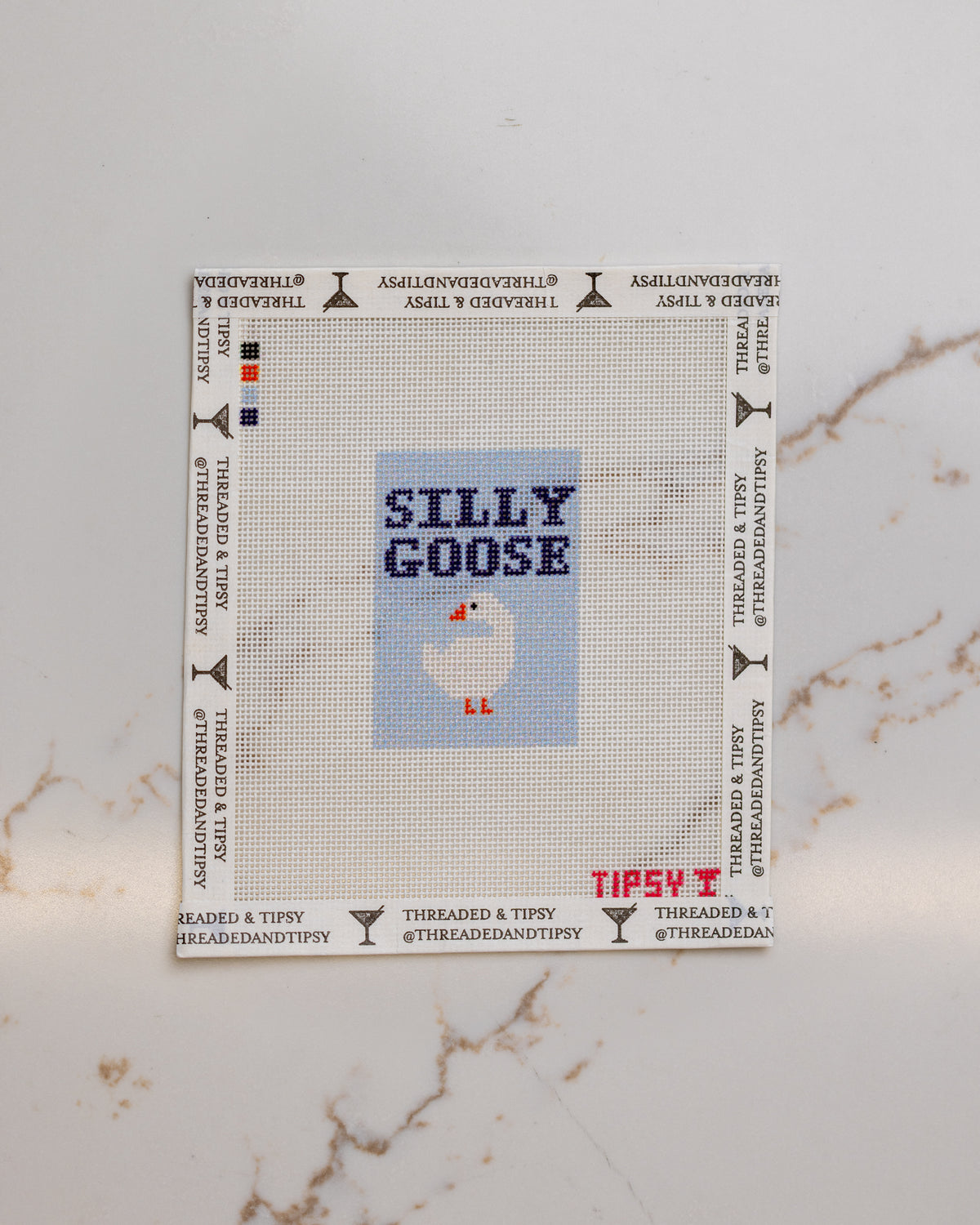 Pre-Order: Silly Goose Luggage Tag Needlepoint Canvas