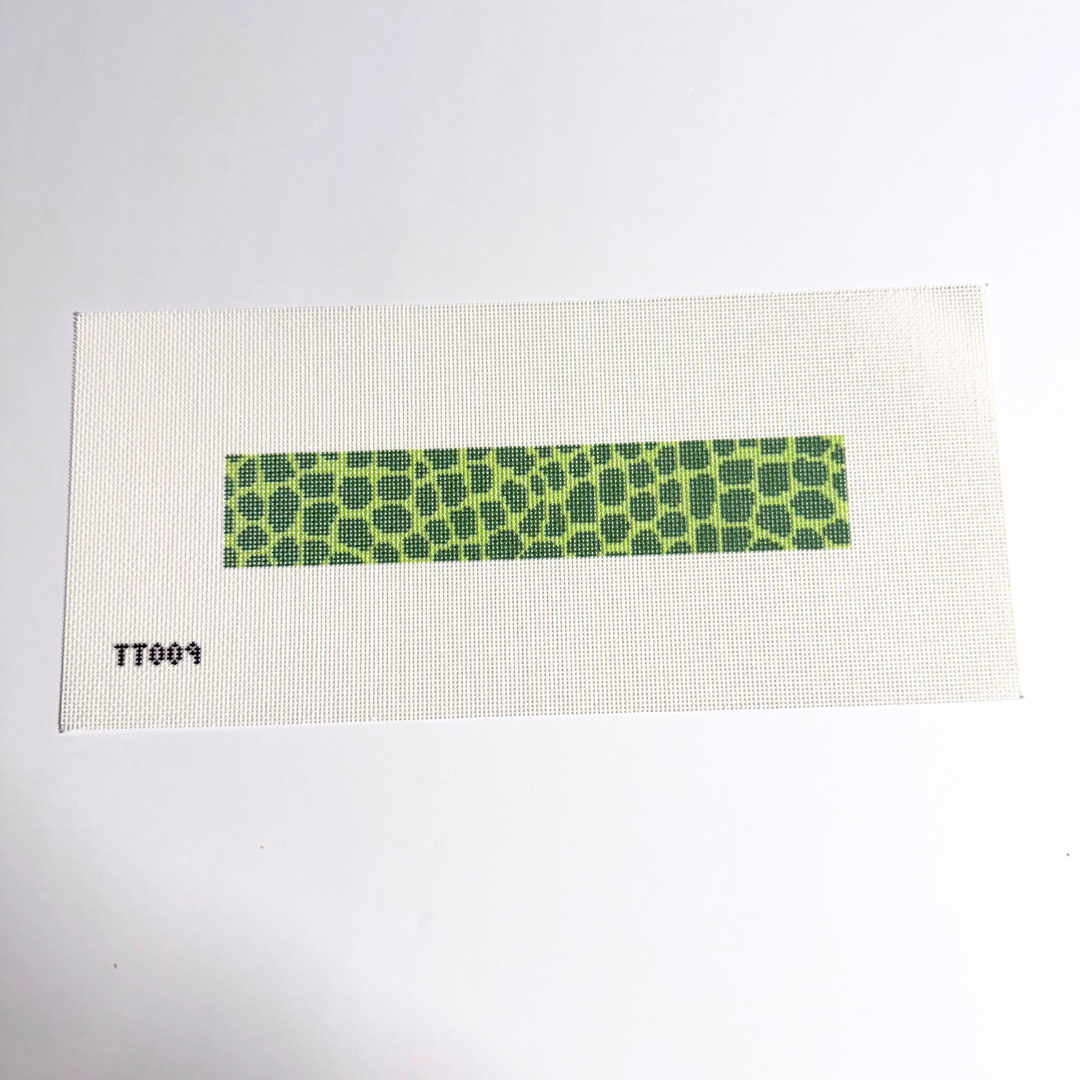 Green Reptile Key Fob Needlepoint Canvas