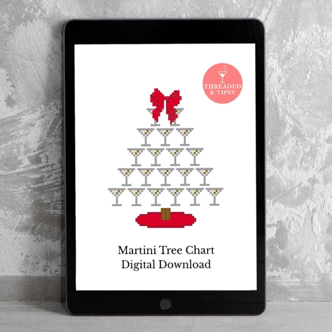Martini Christmas Tree Pattern