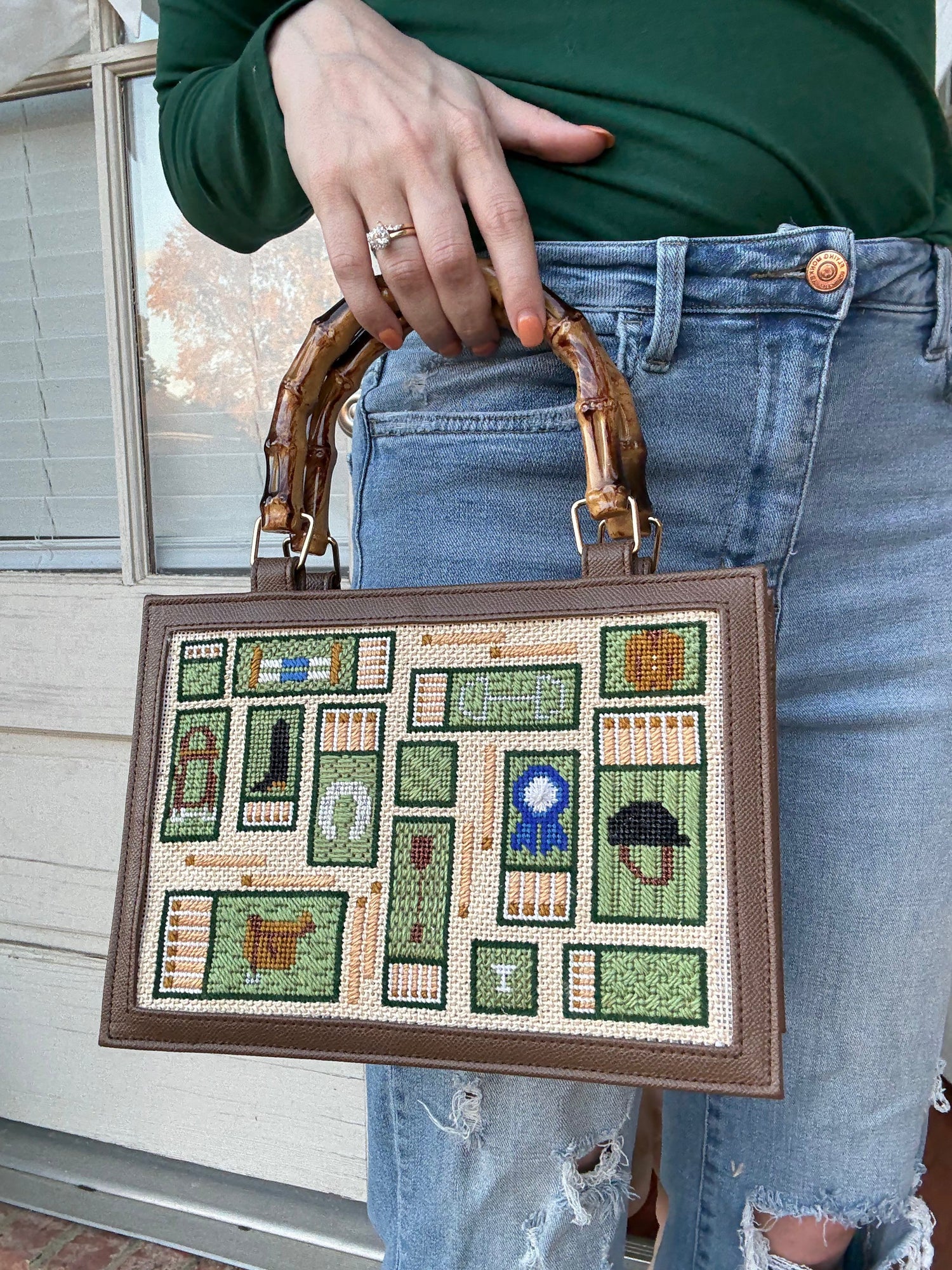 needlepoint purse