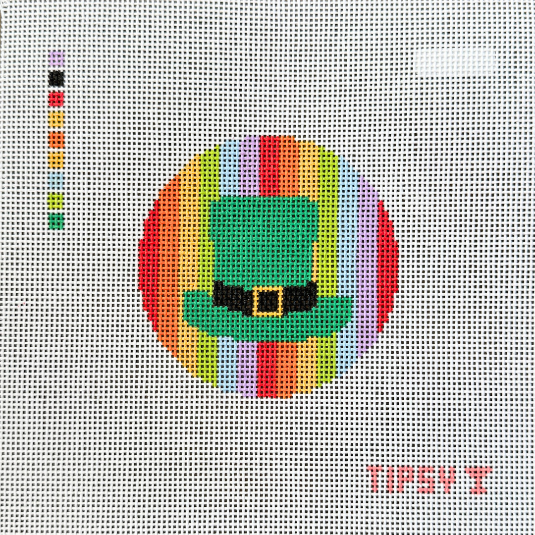 St Paddy Hat Round Needlepoint Canvas