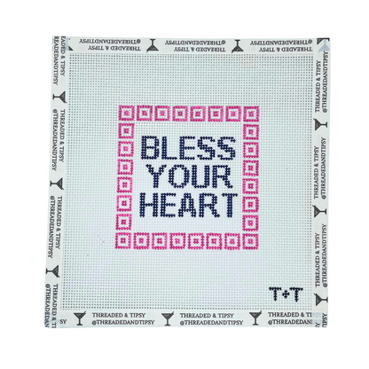 Bless Your Heart Needlepoint Canvas