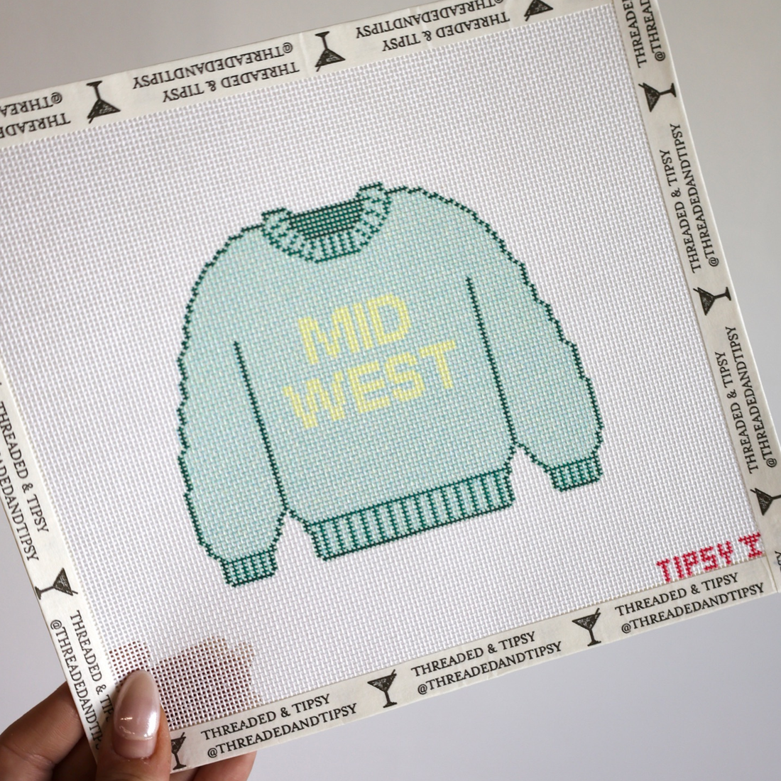 Mid West Sweater Needlepoint Canvas