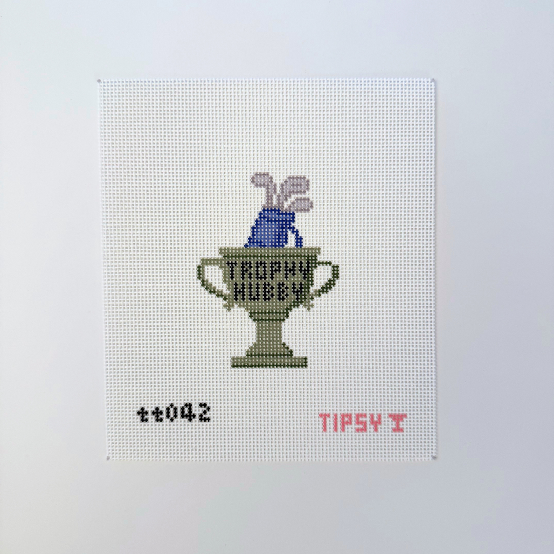 Trophy Hubby Golf Needlepoint Canvas