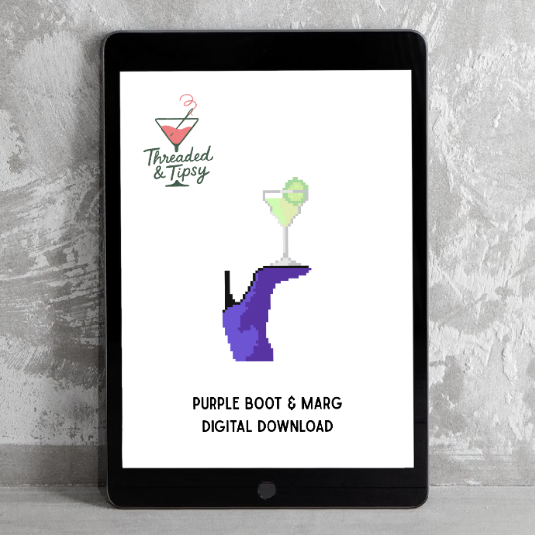 Purple Boot &amp; Marg Digital Needlepoint Chart