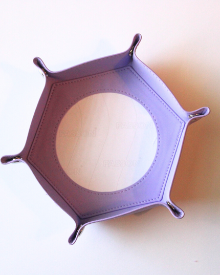 Self-Finishing Purple Hexagon Snap Tray