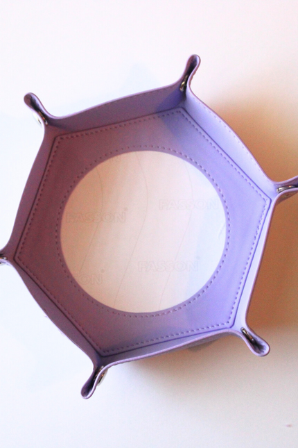 Self-Finishing Purple Hexagon Snap Tray