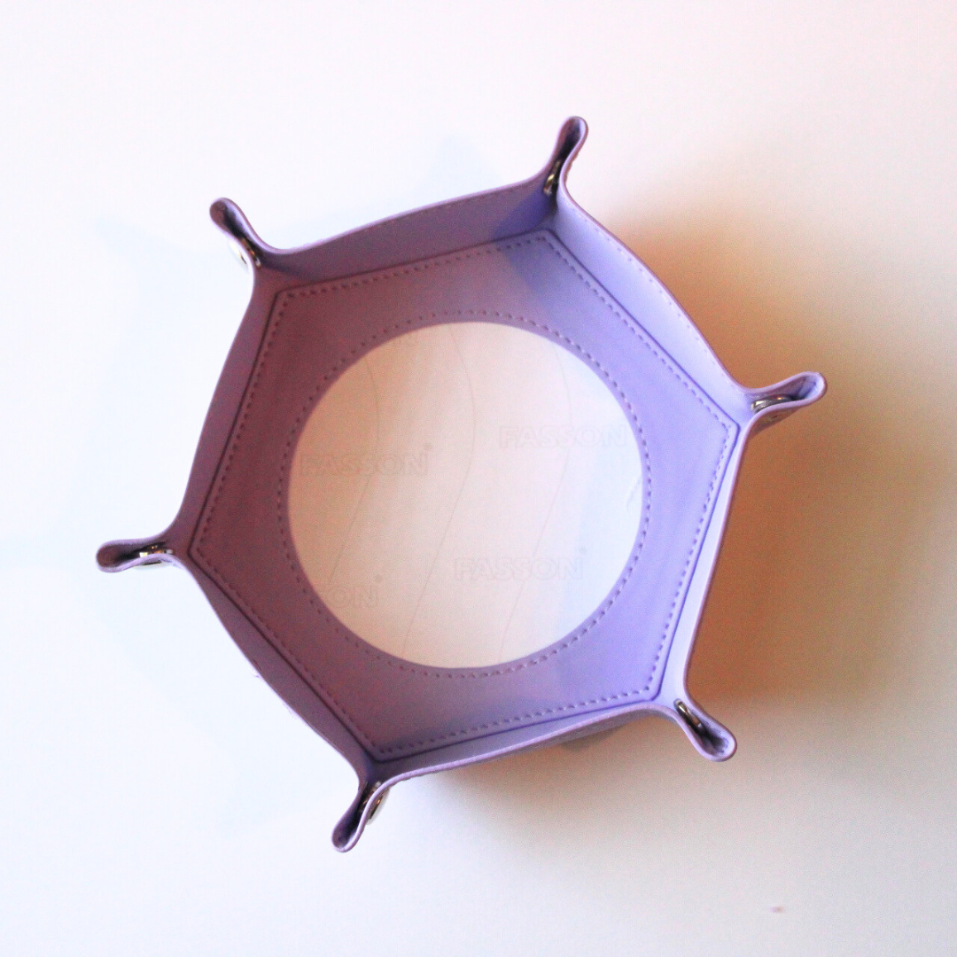 Self-Finishing Purple Hexagon Snap Tray