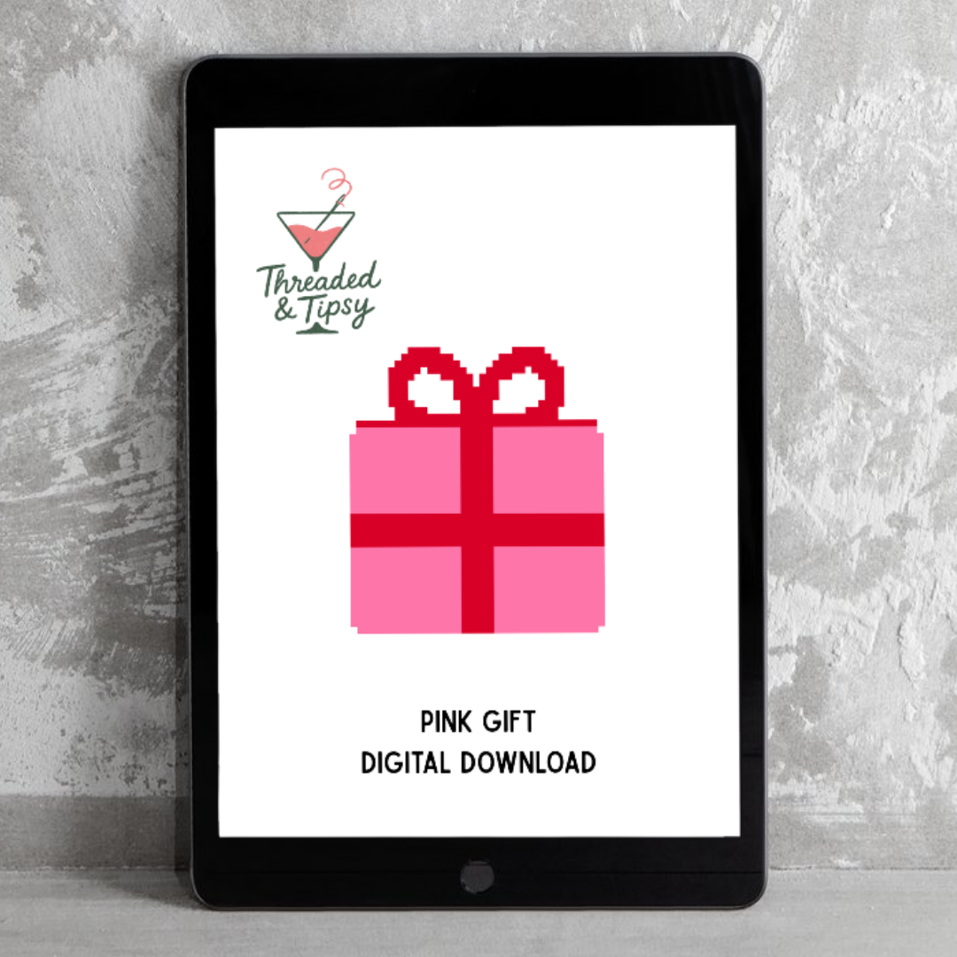 Pink Gift Digital Needlepoint Chart