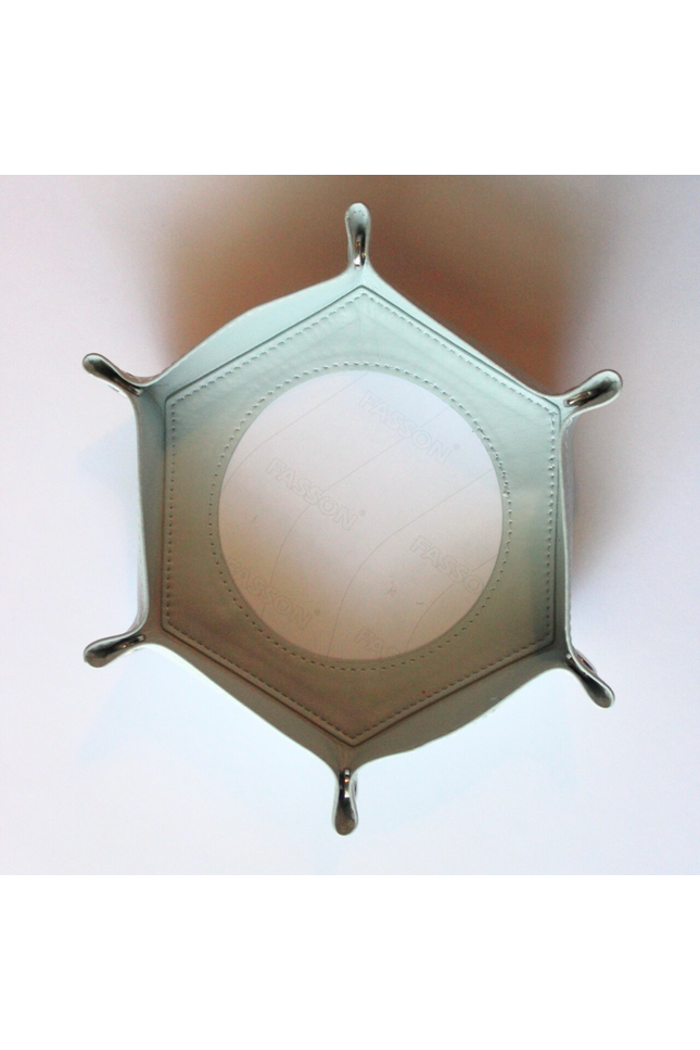 Self-Finishing Blue Hexagon Snap Tray