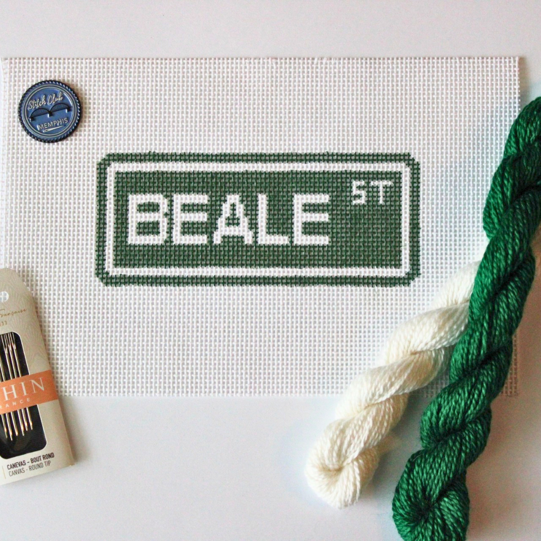 Pre-Order: Beale St Street Sign Needlepoint Canvas