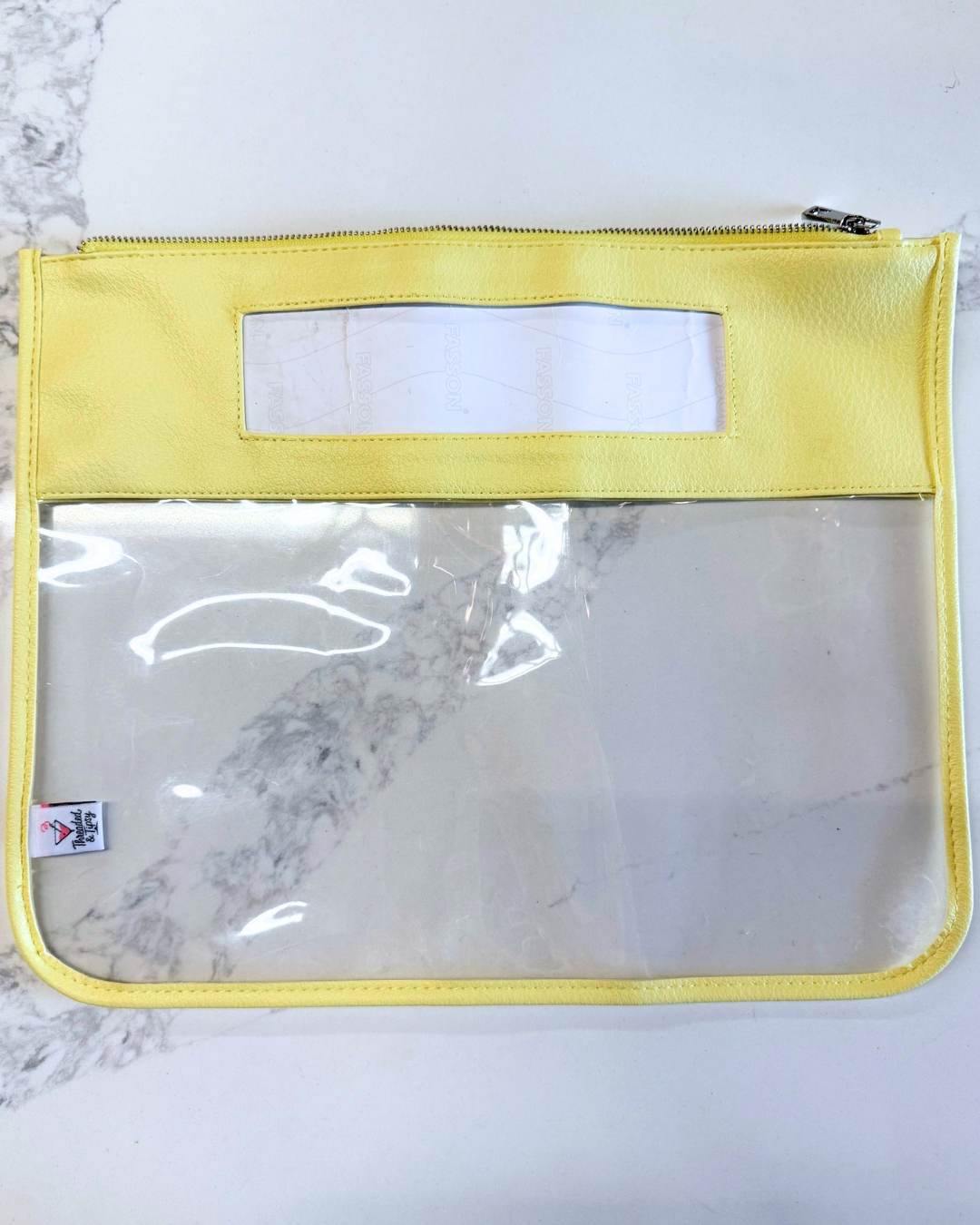 Pre-Order: Self-Finishing Yellow Leather Project Bag