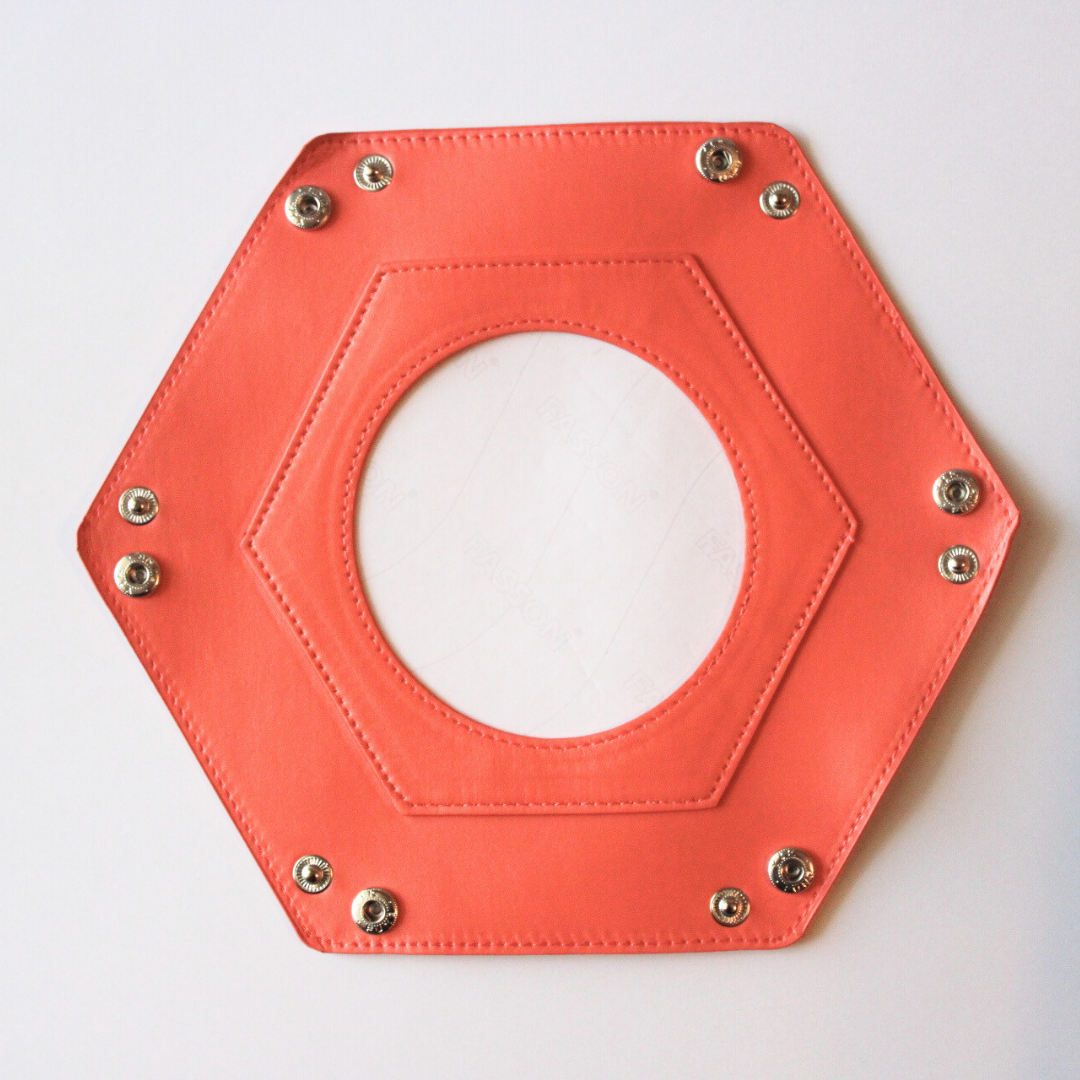 Self-Finishing Dark Peach Hexagon Snap Tray