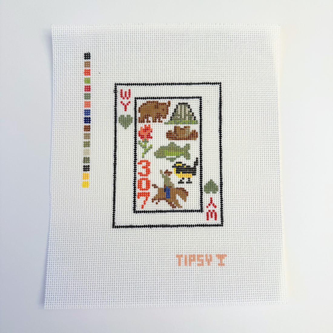 WY Playing Card Needlepoint Canvas