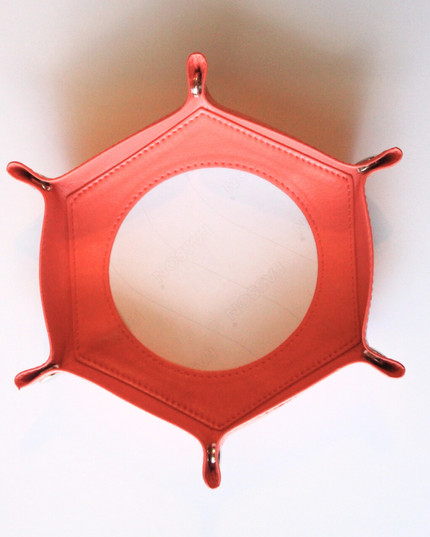 Self-Finishing Dark Peach Hexagon Snap Tray