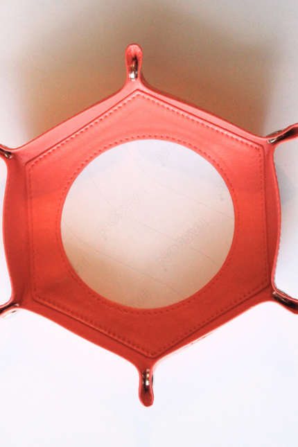 Self-Finishing Dark Peach Hexagon Snap Tray