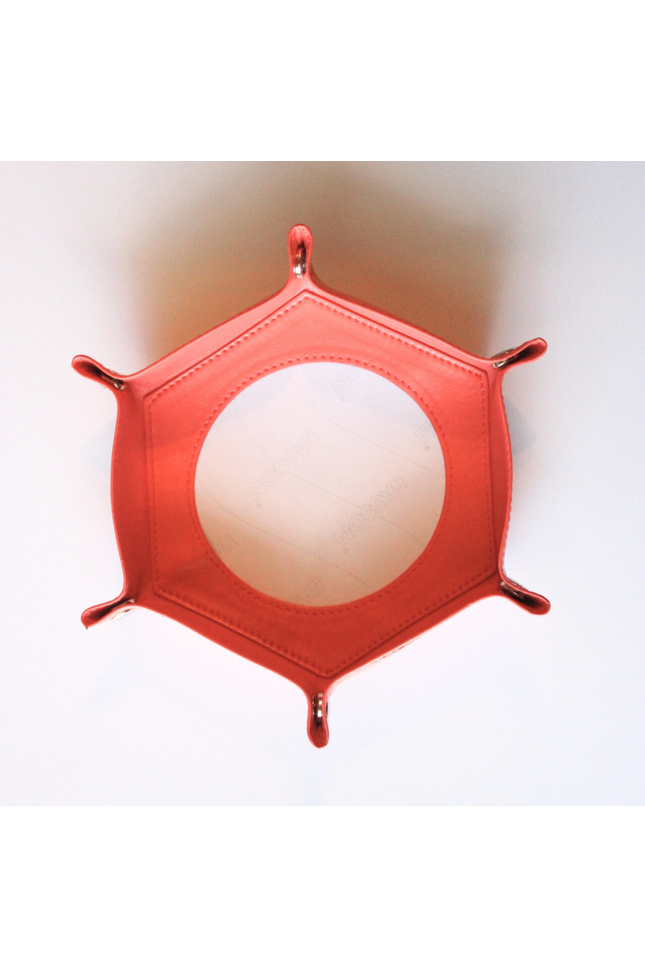Self-Finishing Dark Peach Hexagon Snap Tray