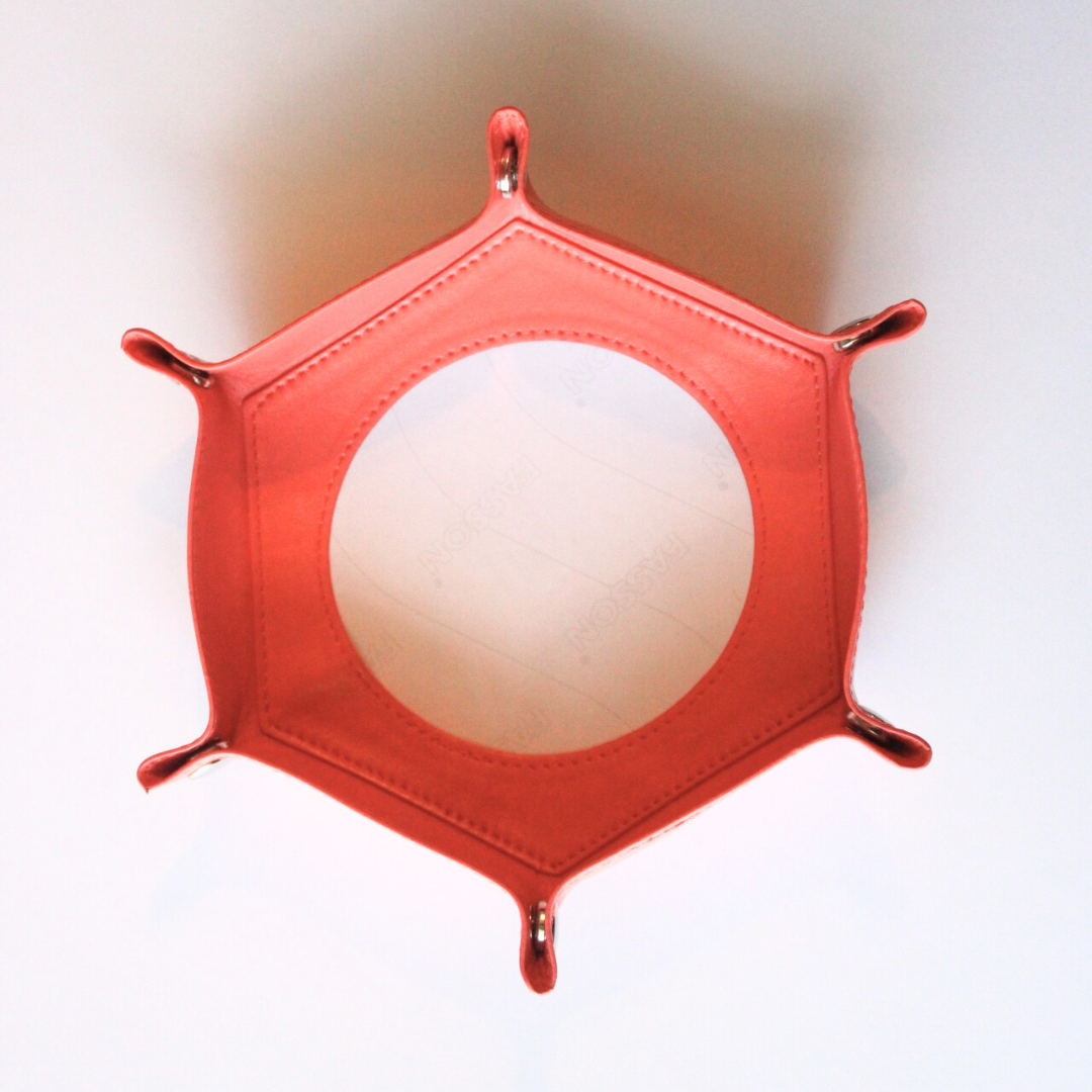 Self-Finishing Dark Peach Hexagon Snap Tray
