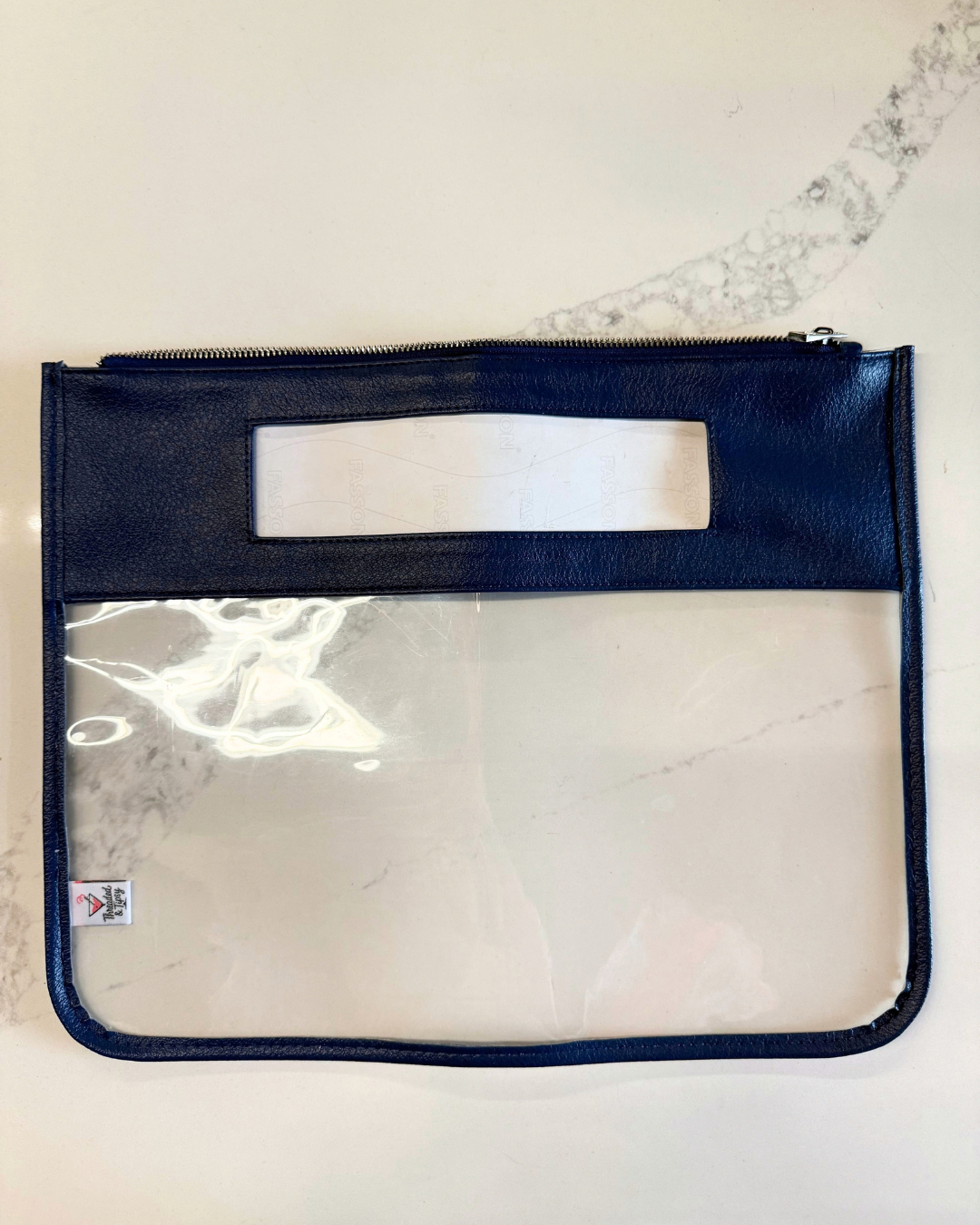 Pre-Order: Self-Finishing Navy Leather Project Bag