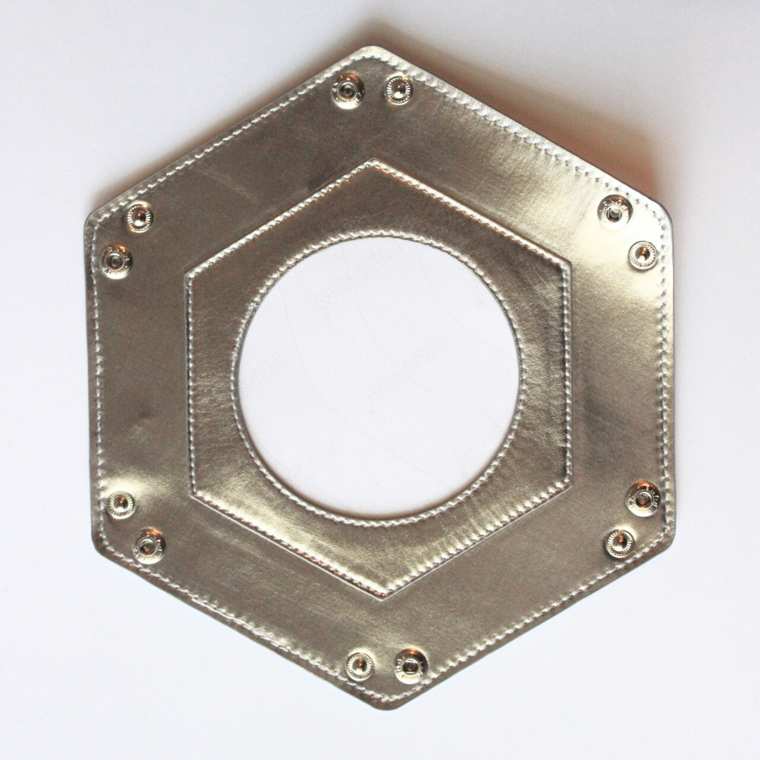 Self-Finishing Silver Hexagon Snap Tray