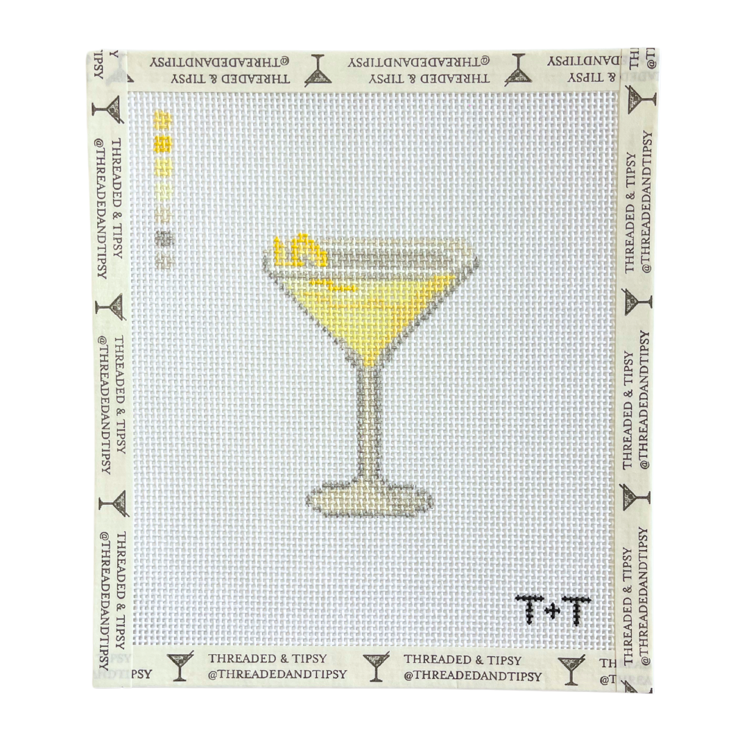 Lemon Drop Martini Needlepoint Canvas