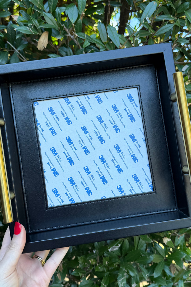 Square Self-Finishing Leather Tray