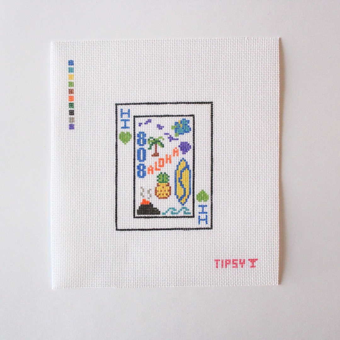 HI Playing Card Needlepoint Canvas