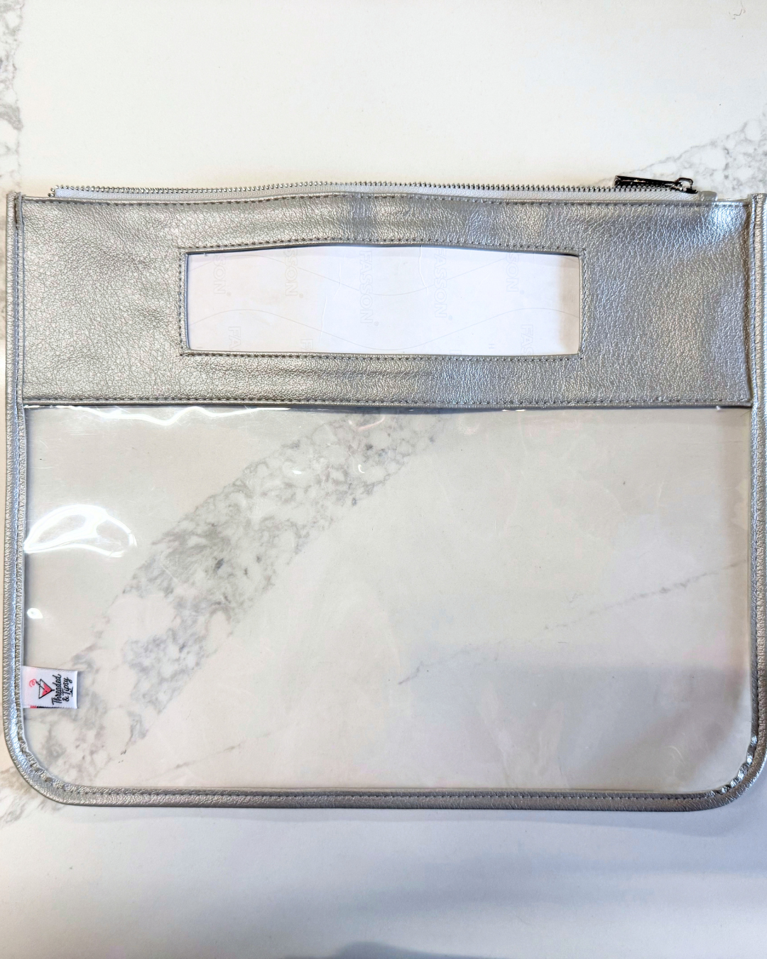 Pre-Order: Self-Finishing Silver Leather Project Bag