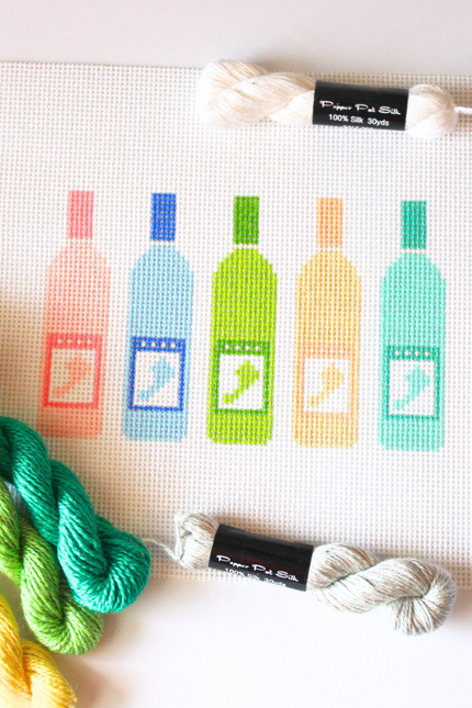 Colorful Wine Bottles