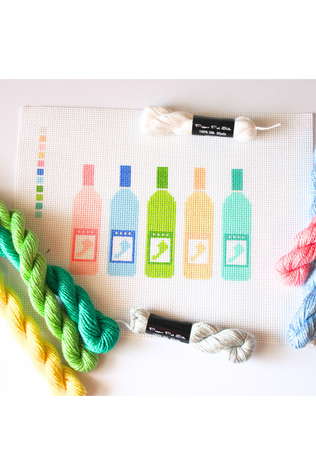Colorful Wine Bottles