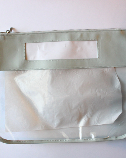Self-Finishing Blue Leather Project Bag