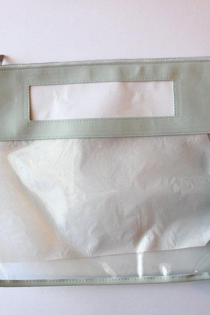 Self-Finishing Blue Leather Project Bag