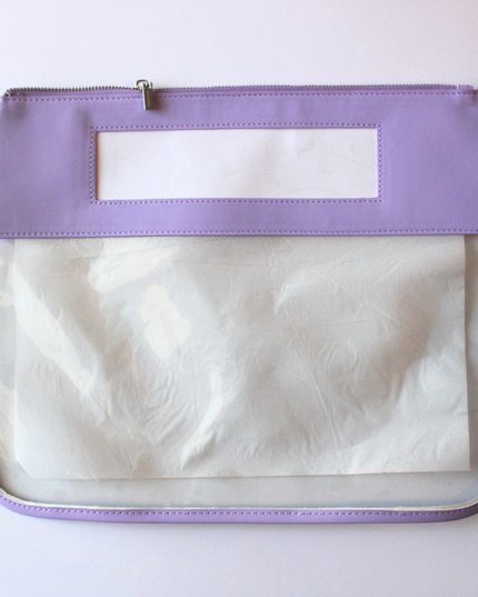 Self-Finishing Purple Leather Project Bag
